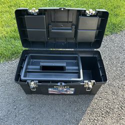 Stanley Toolbox w/ Removable Tray & Top Compartments