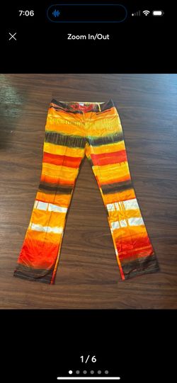 Moschino Jeans Sunset Paint Striped Vintage Pants 14