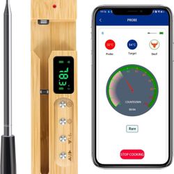 Smart Wireless Meat Thermometer,Digital Cooking Thermometer 700FT Remote Range,Instant Food Thermometer with Wireless Probe & Booster for BBQ Grill