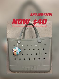 Simply Southern Large Tote Bag-Gray