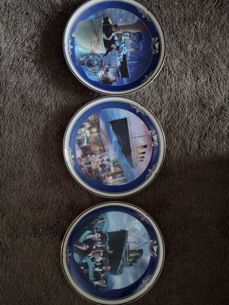 Set of 3 Titanic Collectors Plates