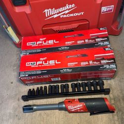 Milwaukee Fuel M12 Insider Extended Reach Box Rachet Socket Adapter Including (NEW) 