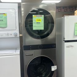 Stackable Washer And Gas Dryer New Open Box 1 Year Warranty 