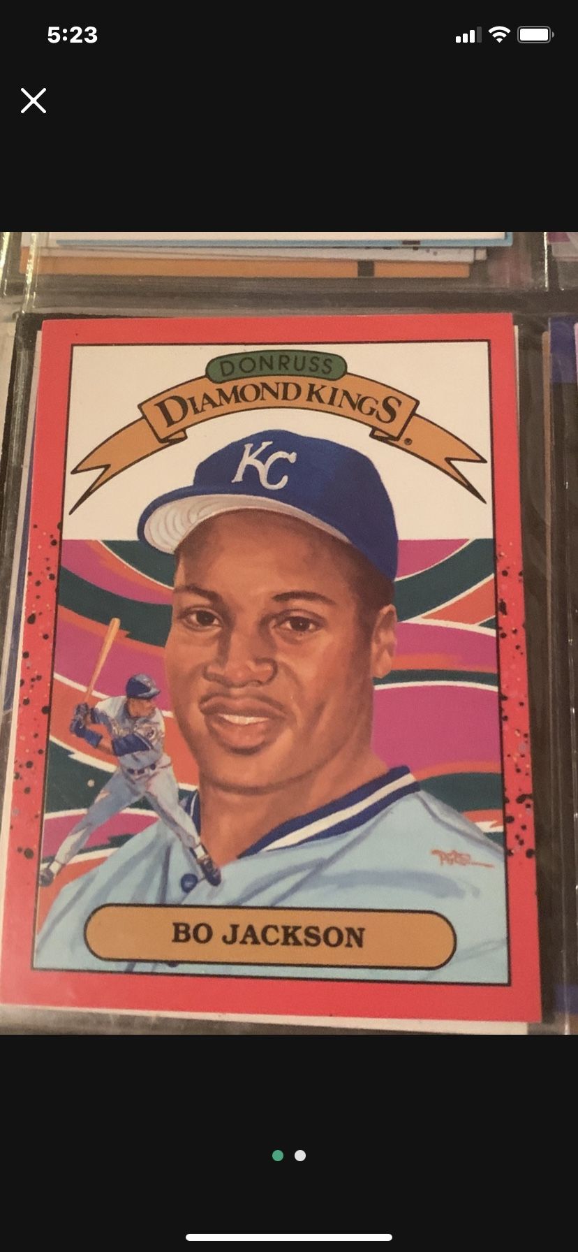 89’. Bo Jackson Diamond King Baseball Card #1
