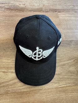 Breitling Winged B Logo Black Adjustable Hat Cap New NWOT Since 1884