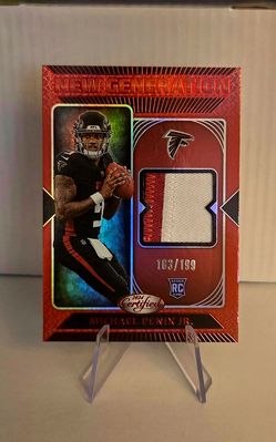 2024 Panini - New Generation Jerseys Michael Penix Jr. Red Mirror /199 (MEM, RC)