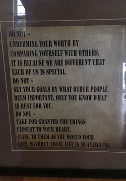 Inspirational framed print