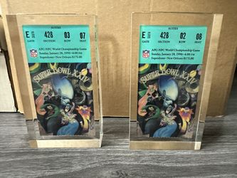 Super Bowl XXIV Champion Encased Tickets
