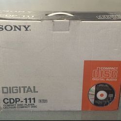 Very Hard To Find Like New In Box Vintage 1984 Sony CDP-111 CD Player With Remote Manuals 