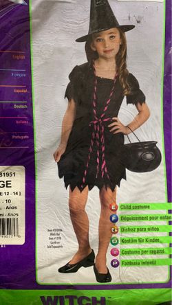 Halloween Witch costume 8-10 yrs old