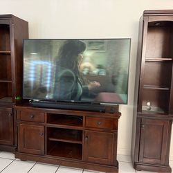 Entertainment Center - real wood with lights