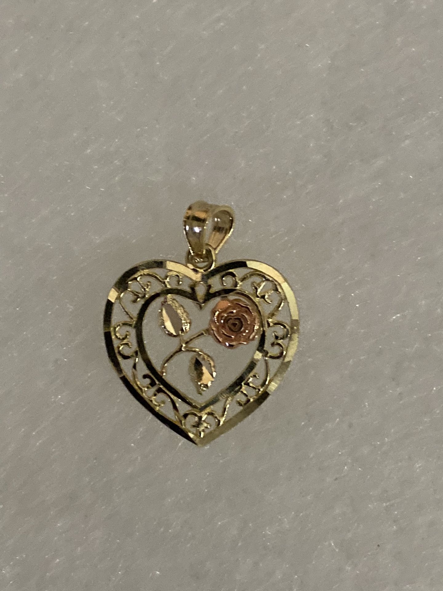 10k Real Gold Heart Pendant 