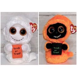 HTF Ty Beanie Boos Ghost Set Mist & Grinner PRICE FIRM