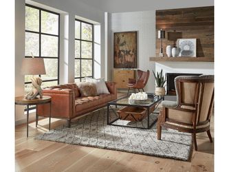 Modern Comfort Brown Cube Sofa