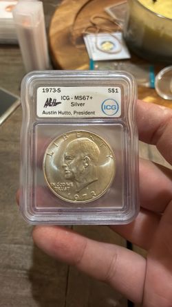 1973-S Silver Eisenhower Dollar ICG MS67+