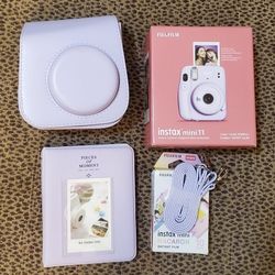 New Instax mini with case, album, expired film