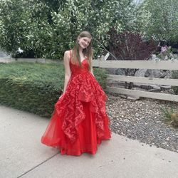Beautiful Red Prom Dress $75