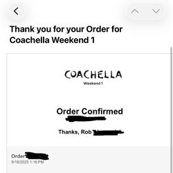 2 Coachella Weekend 1 Wristbands With Shuttle Pass For Sale