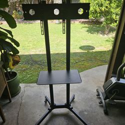Mobile TV cart stand