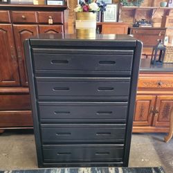 BLACK TALL DRESSER 