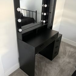 Black vanity With Lights. 