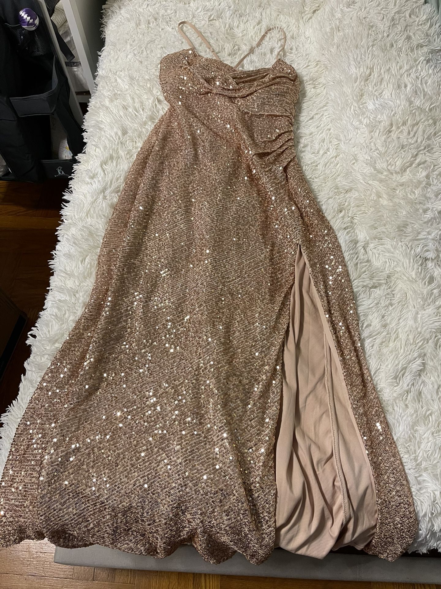 Rose Gold Sequin Dress