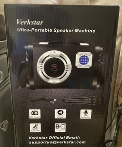 Verkstar Karaoke Machine Portable PA System Rechargeable Wireless