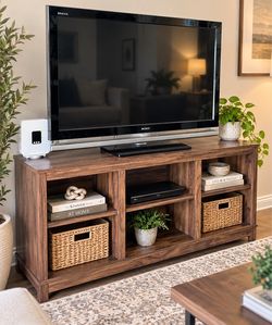 58” Walnut TV Stand / Media Console + FREE 52” Sony BRAVIA TV