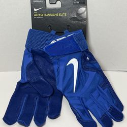 Nike Alpha Huarache Elite Baseball Batting Gloves Royal Blue Mens Size XL CV0720-468 New With Tags 