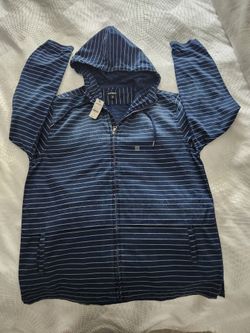 Express Striped Zip-Up Hoodie Jacket