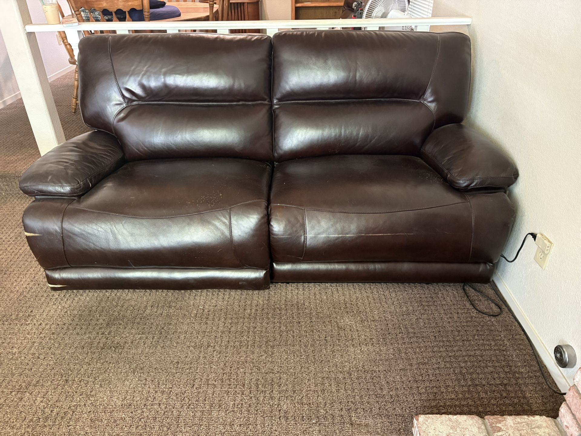 Leather couch 