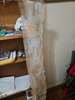 Scarf Orange Pattern Nylon WPL209 Vintage