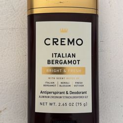 Cremo Italian Bergamot Antiperspirant & Deodorant