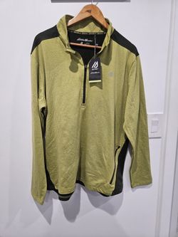 Eddie Bauer Motion Green 1/4 Zip Long Sleeve Pullover Men’s L