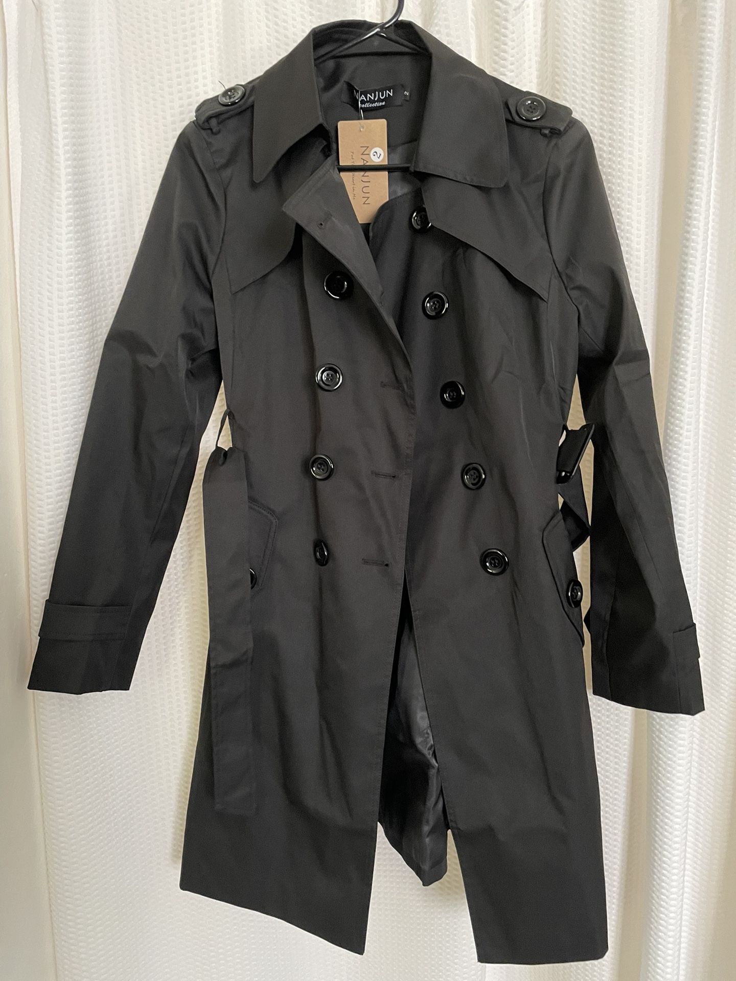 Short Black Women Raincoat