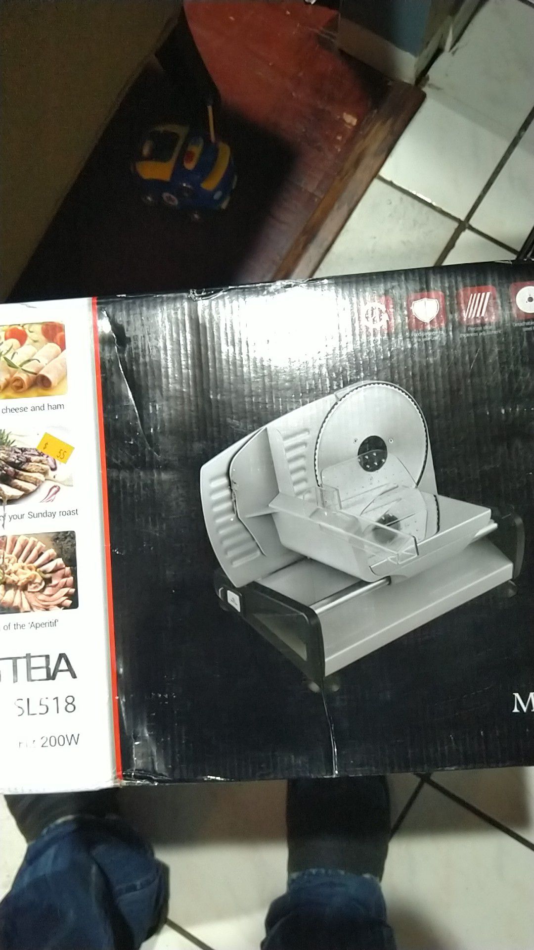 OSTBA Home Deli Food Meat Slicer Electric Removable 7.5'' Stainless Steel  Blade