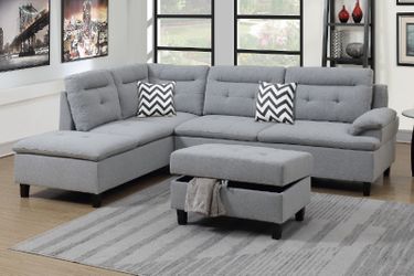 New Sectional with Ottoman