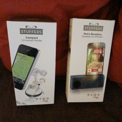 New PHONE HOLDER and Speaker For IPhone  $10 Each