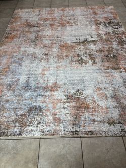 Abstract style  8x10 washable area rug