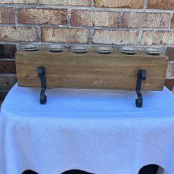 Wood Candle Holder 