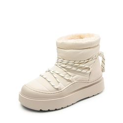 New Outdoor Faux Fur Snow boots Chunky Women's Size 9 Booties shoes winter warm