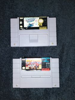 Super Nintendo SNES Games Game Bundle Lot Pair Racing Cartridges