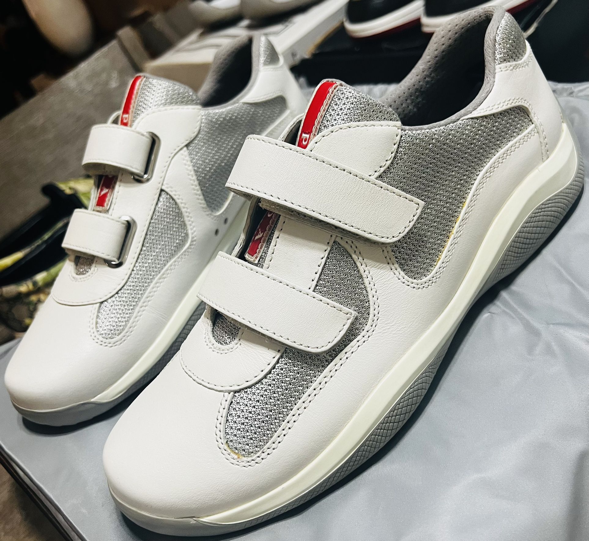 Prada America’s Cup Original Velcro Strap Sneaker | 8.5 US | 5.5 PRADA