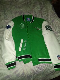 Kelly Green Philadelphia Eagles throwback bomber Jacket