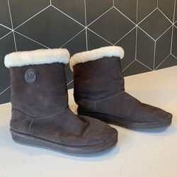 Michael Kors Winter Boots 9M Brown Suede
