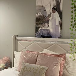 HEADBOARD ONLY Ashley furniture White Jeweled Headboard