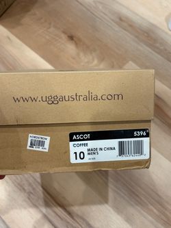 Men’s UGG Ascot Men's Slippers Size 10 coffee brown with box