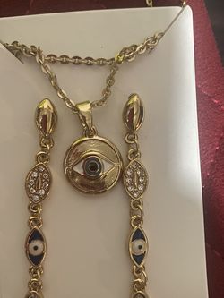 Gold Plated Jewelry Evil Eye 🧿 Set