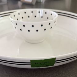 New Kate Spade Melamine Chip & Dip Set Please Read Post Before Messaging 
