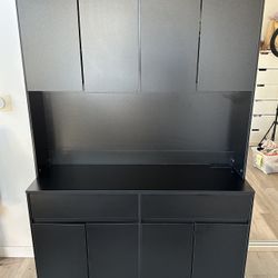 Modern Black Storage Cabinet/Hutch/Pantry